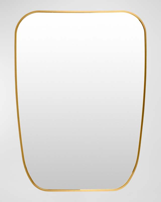 Aranya 32" Shield Wall Mirror, Gold